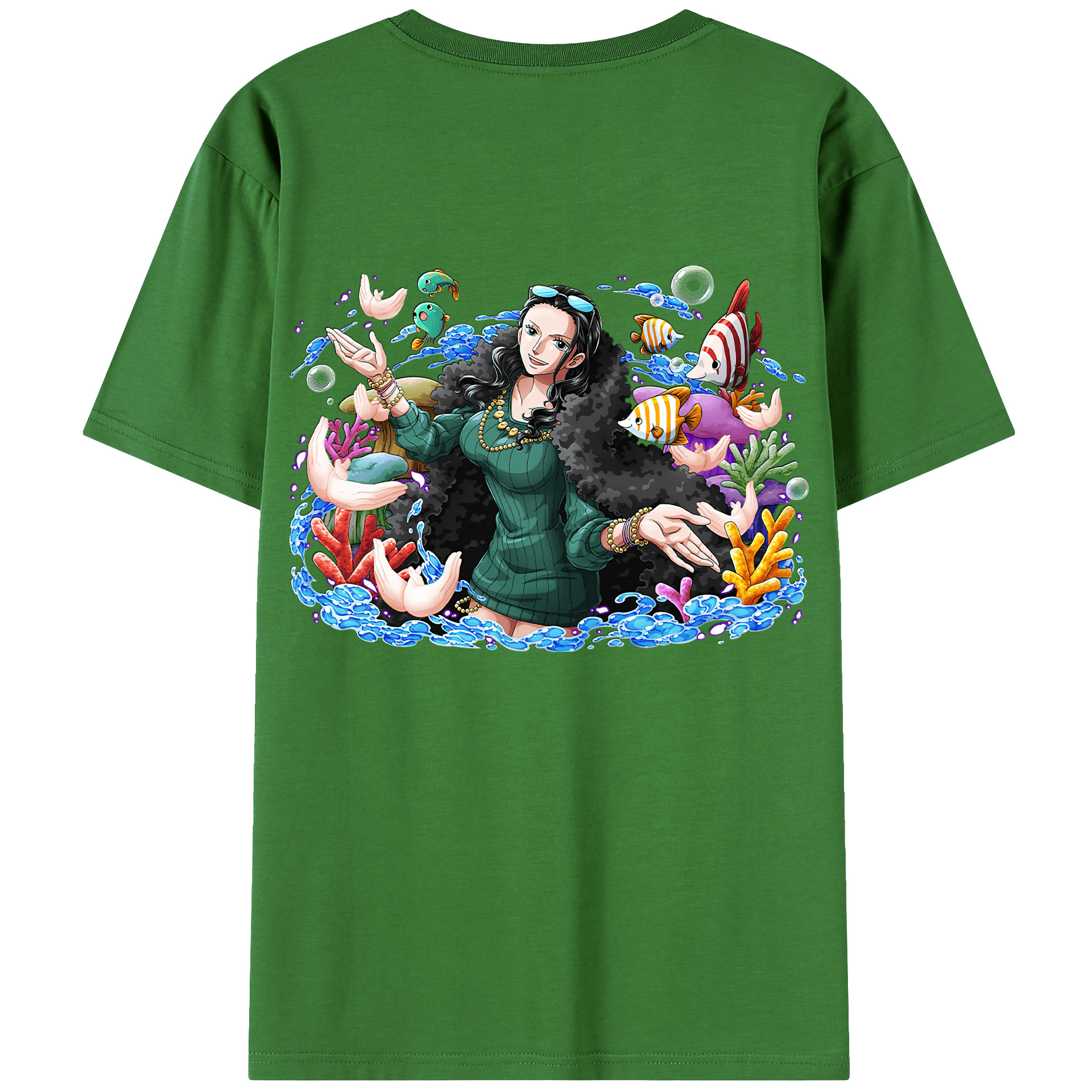 ワンピース ニコ・ロビン ONE PIECE Nico Robin レディース半袖Tシャツ(バックプリント)